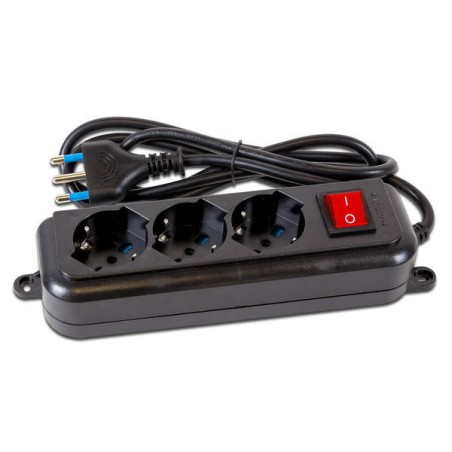 MULTIPRESA 3 USCITE UNIVERSALI INTERR SPINA 16A CAVO 1.5M 3500W NERA