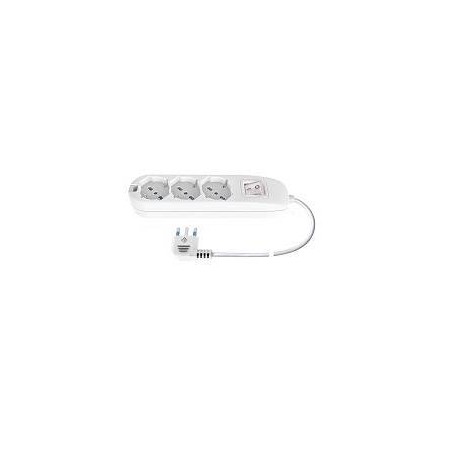 MULTIP 3 USCITE UNIVERSALI INTERR SPINA16A CAVO 1.5M 3500W IMQ BIANCA