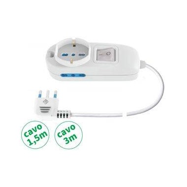 MULTIP 3 USCITE 1 UNIV 2 BIP10/16A INT SPINA16A CAVO1.5M 3500W IMQ NERA