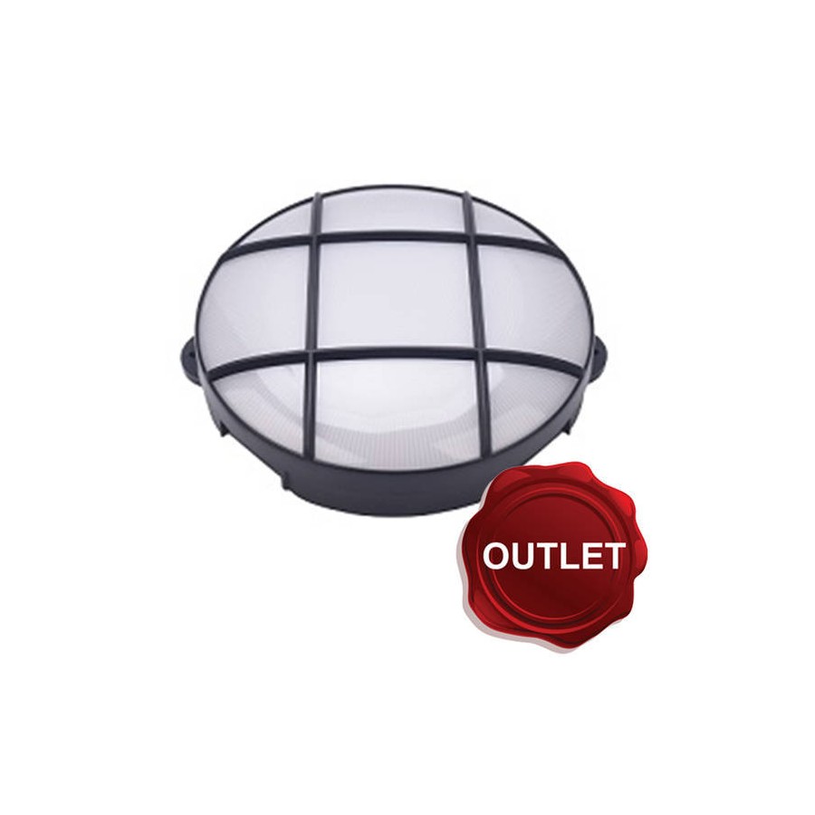 PLAFONIERA LED STONE ELITTICA 8W 400LM NERO C/GRIGLIA PLAFONIERA LED STONE ELITTICA 8W 400LM NERO C/GRIGLIA