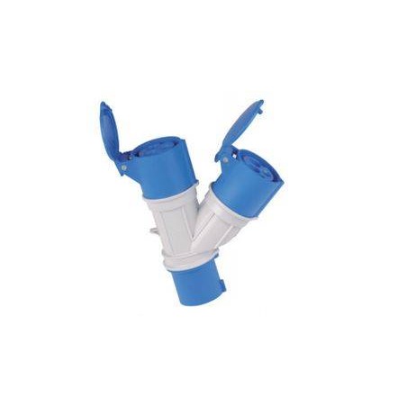 MOLTIPLICATORE PRESE INDUSTRIALI 1 SP CEE 16A2P+T 2 PR CEE 16A 2P+T IP44