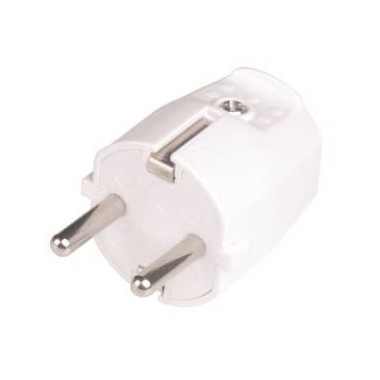 SPINA SCHUKO 16A 2P+T VDE BIANCA