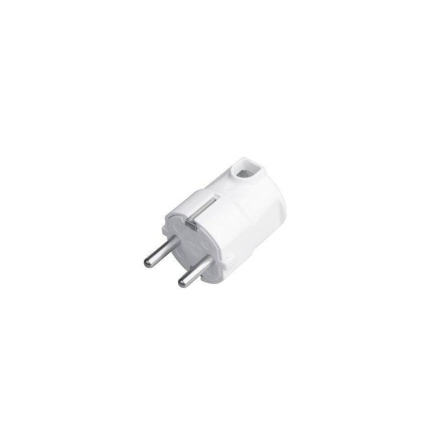 SPINA SCHUKO 16A 2P+T USCITA LATERALE 90 GRADI VDE BIANCA SPINA SCHUKO 16A 2P+T USCITA LATERALE 90 GRADI VDE BIANCA