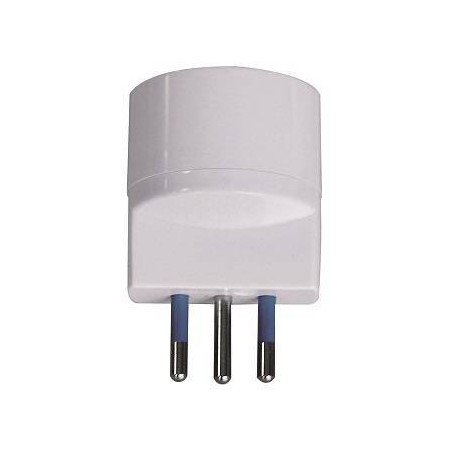 ADATTATORE SPINA 10A 2P+T PRESA STANDARD TEDESCO IMQ BIANCO