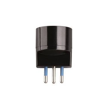 ADATTATORE SPINA 10A 2P+T PRESA STANDARD TEDESCO IMQ NERO