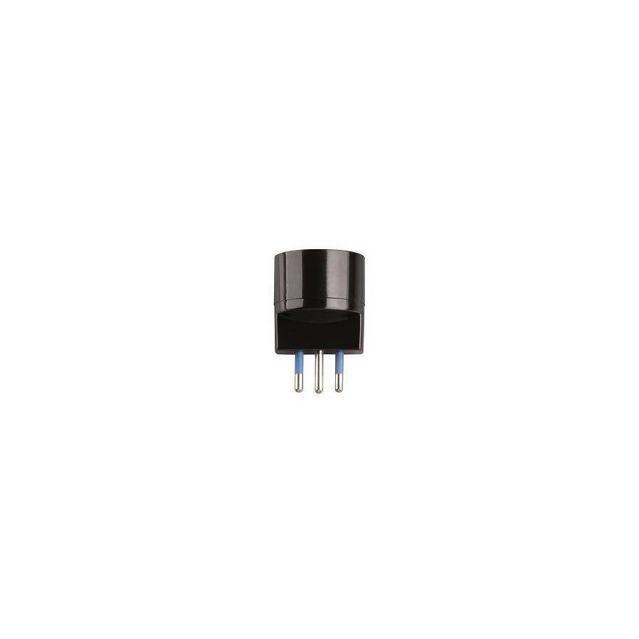 ADATTATORE SPINA 10A 2P+T PRESA STANDARD TEDESCO IMQ NERO ADATTATORE SPINA 10A 2P+T PRESA STANDARD TEDESCO IMQ NERO