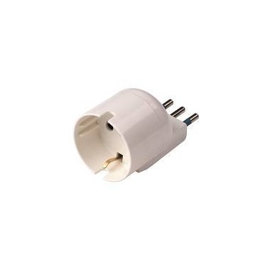 ADATTATORE SALVASPAZ SP DISASSATA 10A2P+T PR STRD. TEDESCO IMQ BIANCO