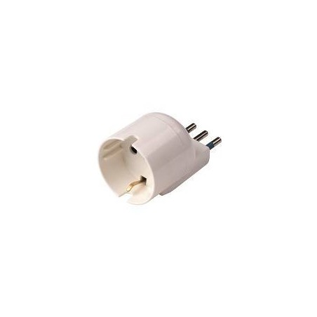 ADATTATORE SALVASPAZ SP DISASSATA 10A2P+T PR STRD. TEDESCO IMQ BIANCO