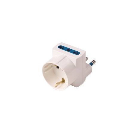 ADATTATORE SALVASPAZ SP DISASS 16A2P+T 1 PR STRD TED 2 PR BIP BIANCO