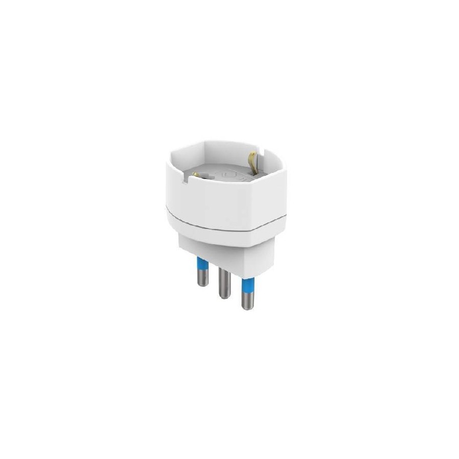 ADATTATORE SPINA 16A 2P+T 1 PRESA UNIVERSALE IMQ BIANCO ADATTATORE SPINA 16A 2P+T 1 PRESA UNIVERSALE IMQ BIANCO