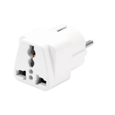 ADATTATORE DA VIAGGIO 1 PR UNIVERSALE 1 SP FRANCO/TEDESCA IMQ BIANCO