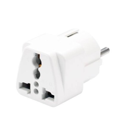 ADATTATORE DA VIAGGIO 1 PR UNIVERSALE 1 SP FRANCO/TEDESCA IMQ BIANCO