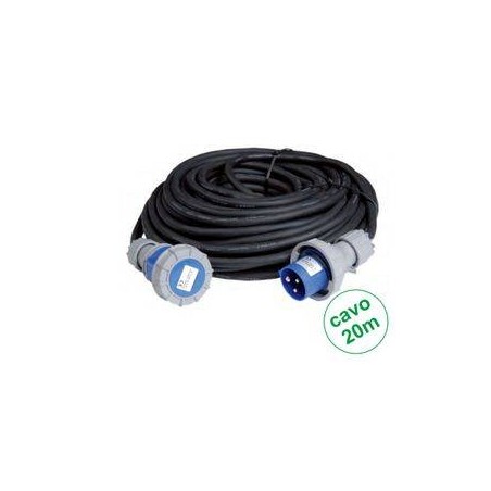 PROLUNGA LINEARE SPINA E PRESA CEE 16A 2P+T CAVO 3X2.5MM IP67 20M