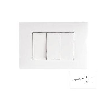 Kit 3 moduli composto da 1 suppo rto 1 placca 1 int.unipolare
