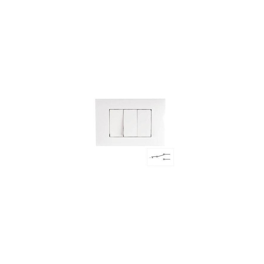 Kit 3 moduli composto da 1 suppo rto 1 placca 1 int.unipolare Kit 3 moduli composto da 1 suppo rto 1 placca 1 int.unipolare