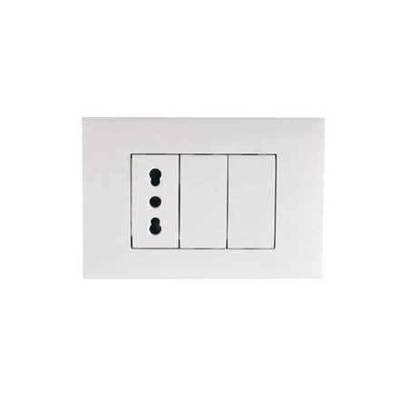 Kit 3 moduli composto da 1 suppo rto 1 placca 1 Pr P17/11 bip