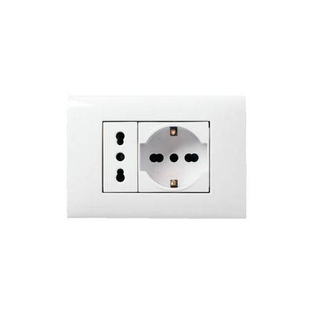 Kit 3 moduli composto da 1 suppo rto 1 placca 1 Pr P17/11 bip 1 Pr P30
