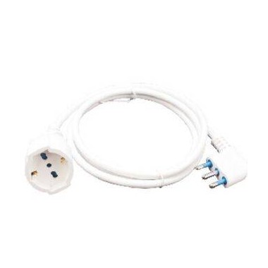 PROLUNGA LINEARE SPINA 16A 2P+T PRESA UNIV CAVO 3X1MM 10M BIANCA