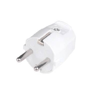 SPINA SCHUKO 16A 2P+T VDE BIANCA SFUSO