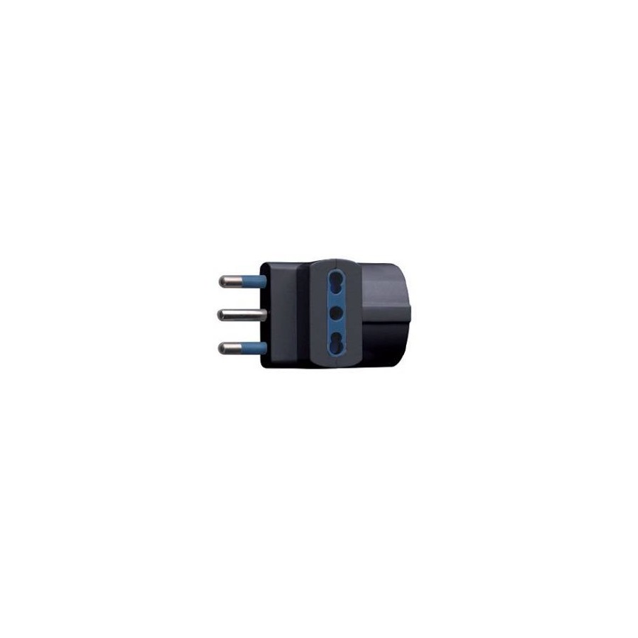 ADATTATORE SP 16A 2P+T 1 PR STRD.TEDESCO 2 PR BIP 10/16A IMQ NERO SFUSO ADATTATORE SP 16A 2P+T 1 PR STRD.TEDESCO 2 PR BIP 10/16A IMQ NERO SFUSO