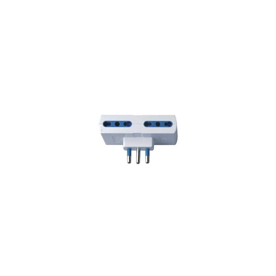ADATTATORE SPINA 16A 2P+T 4 PRESE BIPASSO 10/16A BIANCO SFUSO ADATTATORE SPINA 16A 2P+T 4 PRESE BIPASSO 10/16A BIANCO SFUSO