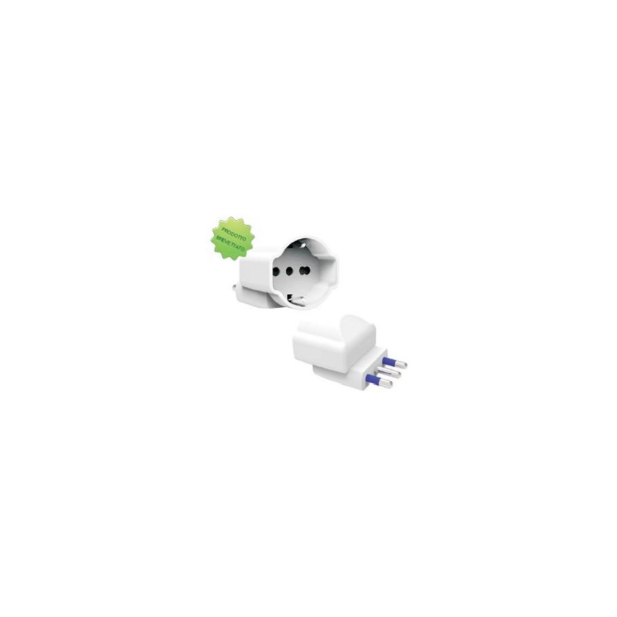 ADATTATORE SALVASPAZIO SP DISASSATA 16A 2P+T 1PR UNIVERSALE BIANCO SFUSO ADATTATORE SALVASPAZIO SP DISASSATA 16A 2P+T 1PR UNIVERSALE BIANCO SFUSO