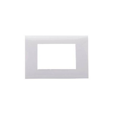 PLACCA  PER INTERRUTTORI 3 MODULI, SILVER