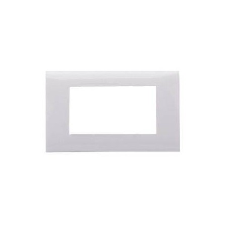 PLACCA PER INTERRUTTORI 4 MODULI, SILVER