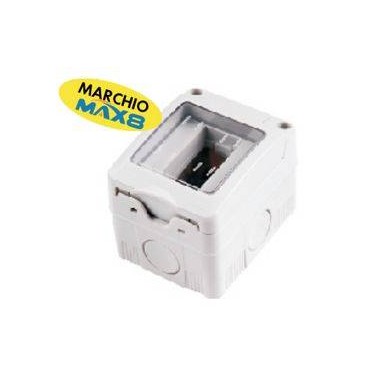 CONTENITORE PORTAFRUTTI DA PARETE 1 POSTO CON COPERCHIO-IP55