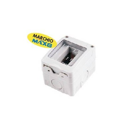 CONTENITORE PORTAFRUTTI DA PARETE 1 POSTO CON COPERCHIO-IP55