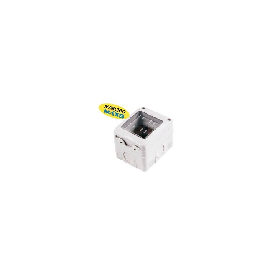 CONTENITORE PORTAFRUTTI DA PARETE 2 POSTI CON COPERCHIO-IP55 CONTENITORE PORTAFRUTTI DA PARETE 2 POSTI CON COPERCHIO-IP55
