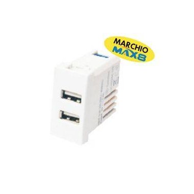 MODULO KIT 2 USB 16A 230V OUTPUT: 5V 2.1A, ANTRACITE