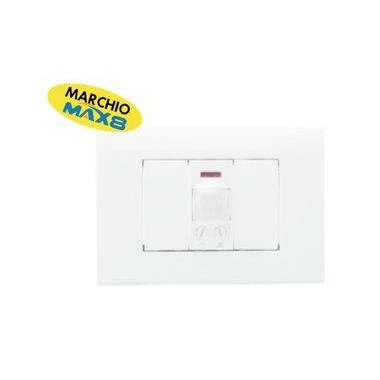 KIT 3 MODULI CON SUPPORTO +PLACCA +SENSORE MOVIMENTO +2 COPRIFORO BIANCO