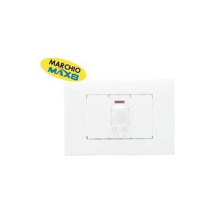 KIT 3 MODULI CON SUPPORTO +PLACCA +SENSORE MOVIMENTO +2 COPRIFORO BIANCO