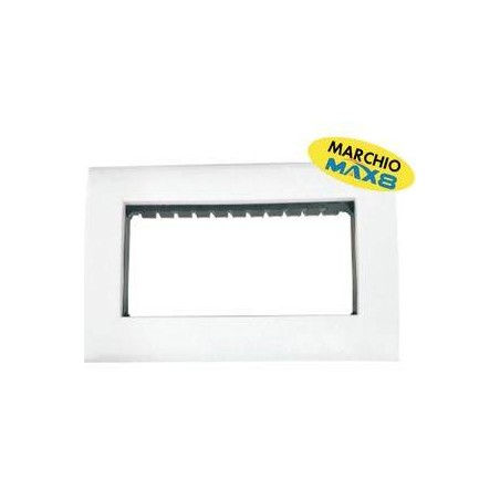 PLACCA PER INTERRUTTORI 6 MODULI CON SUPPORTO E VITI, ANTRACITE