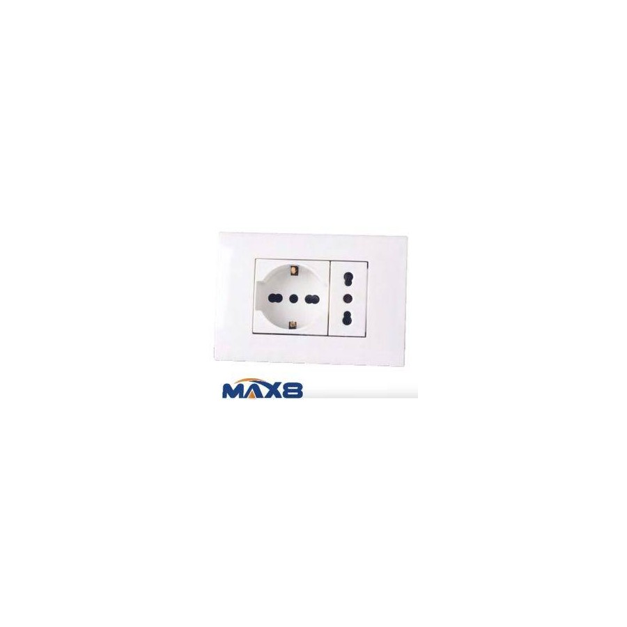 KIT 3 MODULI CON SUPPORTO +PLACCA +PRESA BIPASSO + PRESA UNIV IMQ BIANCO KIT 3 MODULI CON SUPPORTO +PLACCA +PRESA BIPASSO + PRESA UNIV IMQ BIANCO