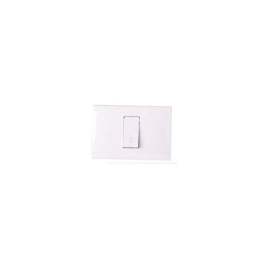 KIT 1 MODULO CON SUPPORTO + PLACCA + PULSANTE CAMPANELLO BIANCO KIT 1 MODULO CON SUPPORTO + PLACCA + PULSANTE CAMPANELLO BIANCO