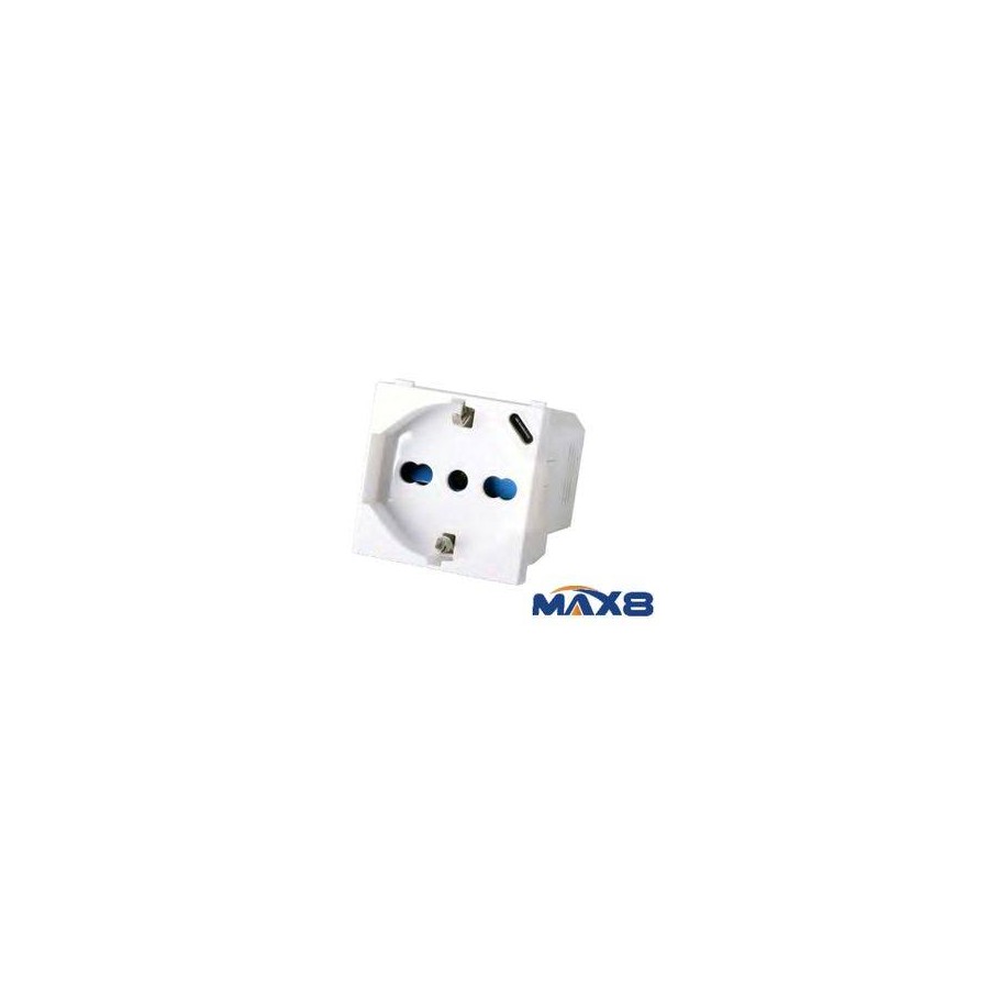 PRESA UNIVERSALE CON ALVEOLI PROTETTIVI PORTA USB C IMQ BIANCA PRESA UNIVERSALE CON ALVEOLI PROTETTIVI PORTA USB C IMQ BIANCA
