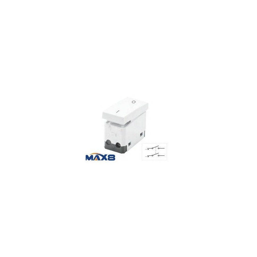 INTERRUTTORE BIPOLARE 16A 125/250V CON INDICATORE ON-OFF IMQ BIANCO INTERRUTTORE BIPOLARE 16A 125/250V CON INDICATORE ON-OFF IMQ BIANCO