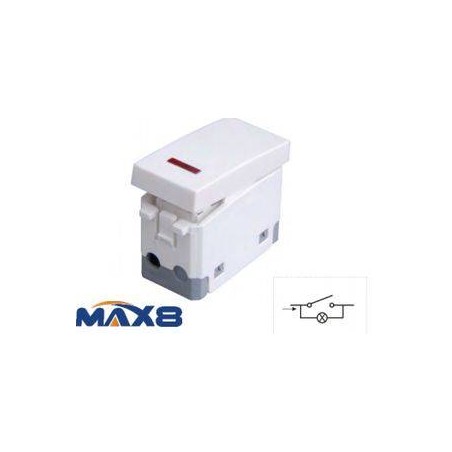 INTERRUTTORE UNIPOLARE 16A 125/250V CON SPIA LUMINOSA IMQ ANTRACITE
