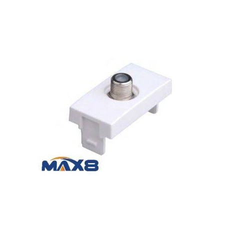 MODULO CONNETTORE TV/SAT TIPO F BIANCA