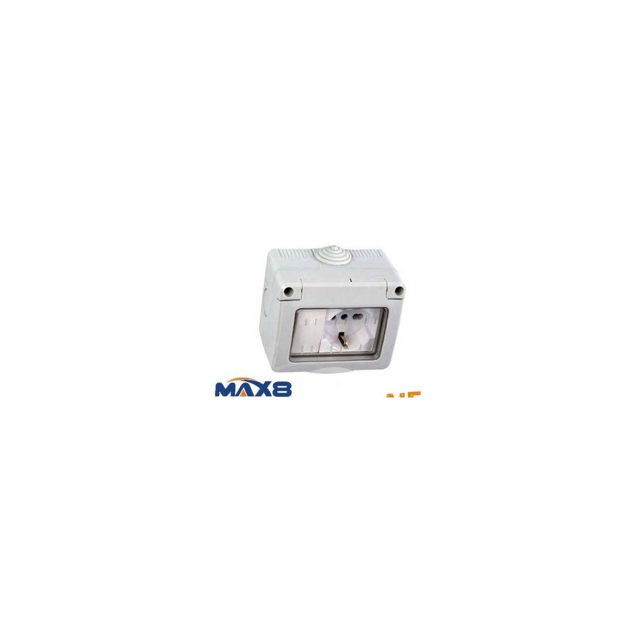 KIT CONTENITORE STAGNO C/PRESA UNIV E INTERRUTTORE16A COPERCHIO IP55 IMQ KIT CONTENITORE STAGNO C/PRESA UNIV E INTERRUTTORE16A COPERCHIO IP55 IMQ