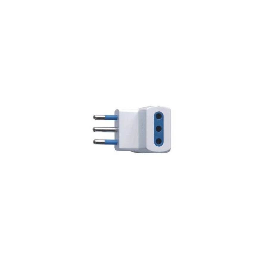 ADATTATORE SPINA 10A 2P+T 3 PRESE 10A 2P+T IMQ BIANCO SFUSO ADATTATORE SPINA 10A 2P+T 3 PRESE 10A 2P+T IMQ BIANCO SFUSO