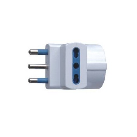 ADATTATORE SP 16A2P+T 1 PR STRD TEDESCO 2 PR BIP 10/16A IMQ BIANCO SFUSO