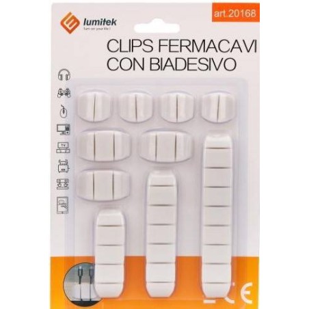 ORDINA CAVO CON BIADESIVO 3 mt 10PZ MATERIALE TPR BIANCO