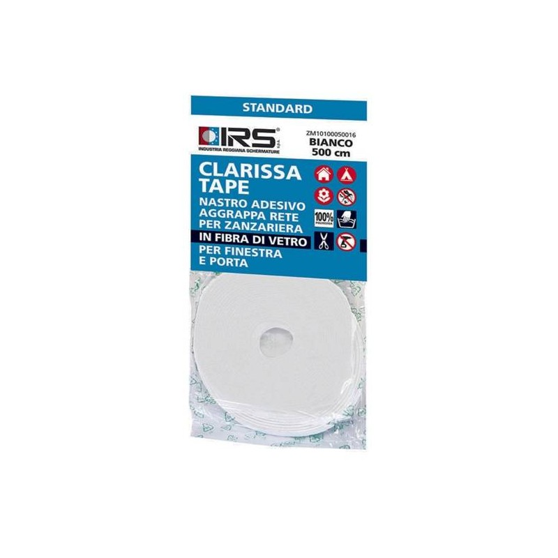nastro da 5 metri per rotolo rete in fibra di vetro e alluminio CLARISSA TAPE 500 BIANCO