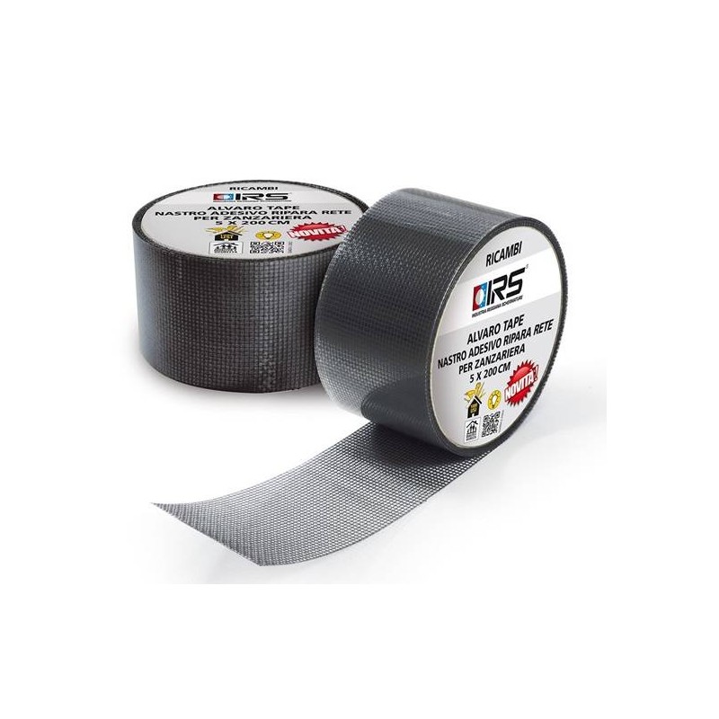 nastro da 2 metri per riparazione rete zanzariera ALVARO TAPE 5X200 GRIGIO nastro da 2 metri per riparazione rete zanzariera ALVARO TAPE 5X200 GRIGIO