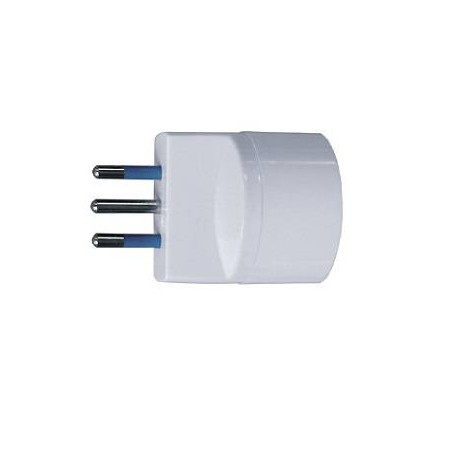 ADATTATORE SPINA 10A 2P+T PRESA STANDARD TEDESCO IMQ BIANCO SFUSO