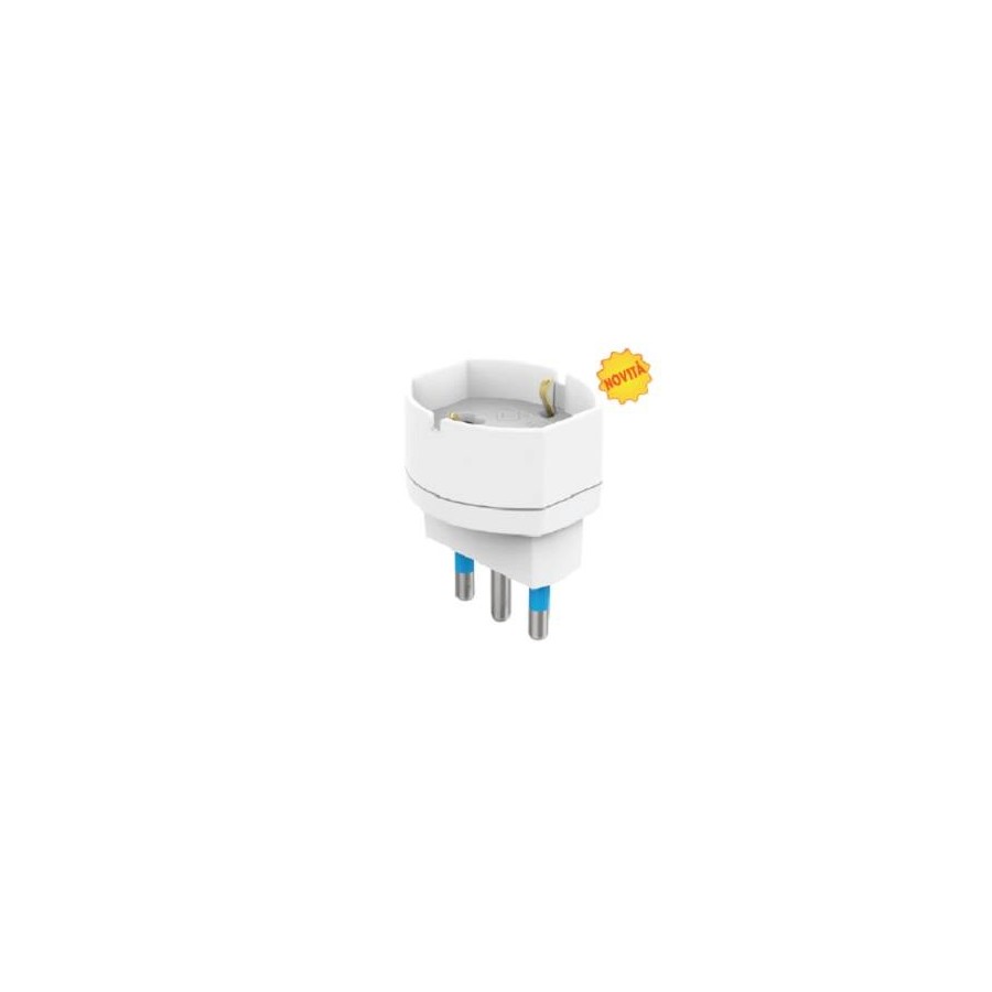 ADATTATORE SPINA 16A 2P+T 1 PRESA UNIVERSALE IMQ BIANCO SFUSO ADATTATORE SPINA 16A 2P+T 1 PRESA UNIVERSALE IMQ BIANCO SFUSO