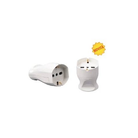 PRESA UNIVERSALE P40 16A 2P+T IMQ BIANCA SFUSO